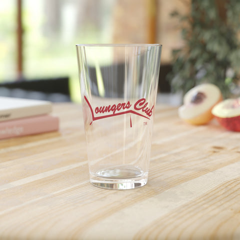 "Loungers Club 16oz Clear Glass Pint - American Made Lifestyle Beer Glass for Backyard BBQs & Home Bars" - The Loungers Club